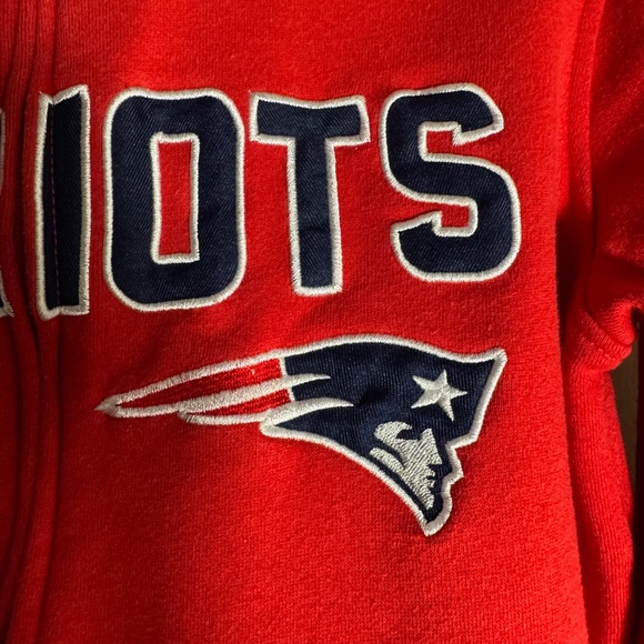NEW ENGLAND PATRIOTS YOUTH ZIP HOODIE SWEATSHIRT NFL TEAM APPAREL RED NAVY 14/16 - Picture 9 of 12